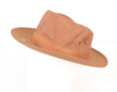 1940s-50s Men's Salmon Pink Waterproof Fedora
