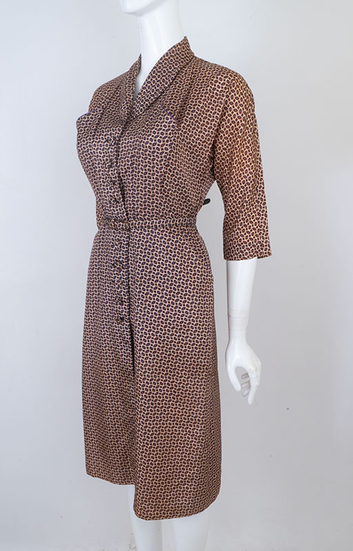 '50s Novelty Print Sheath Dress