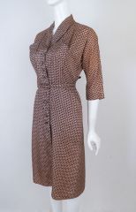 '50s Novelty Print Sheath Dress
