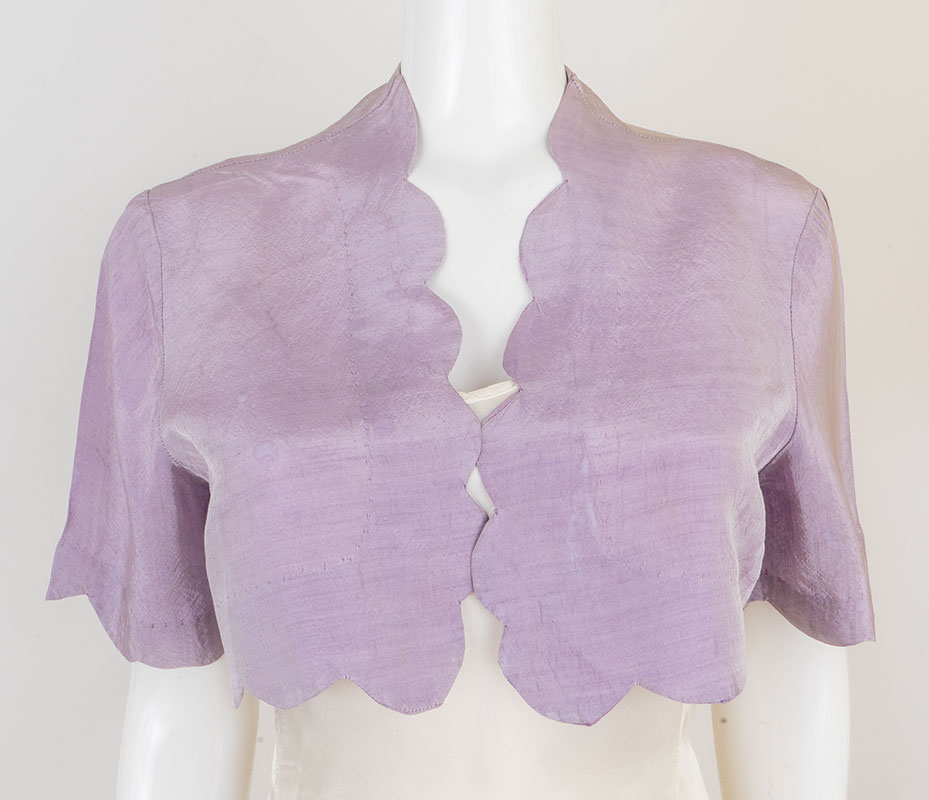 1950s Lavender Satin Shrug