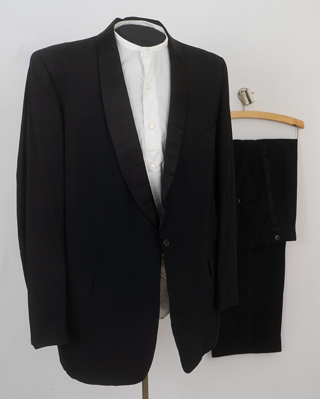 1950s Vintage Black Gabardine Tuxedo