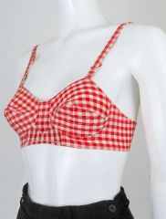 1950s Cotton Gingham Loveables Bra