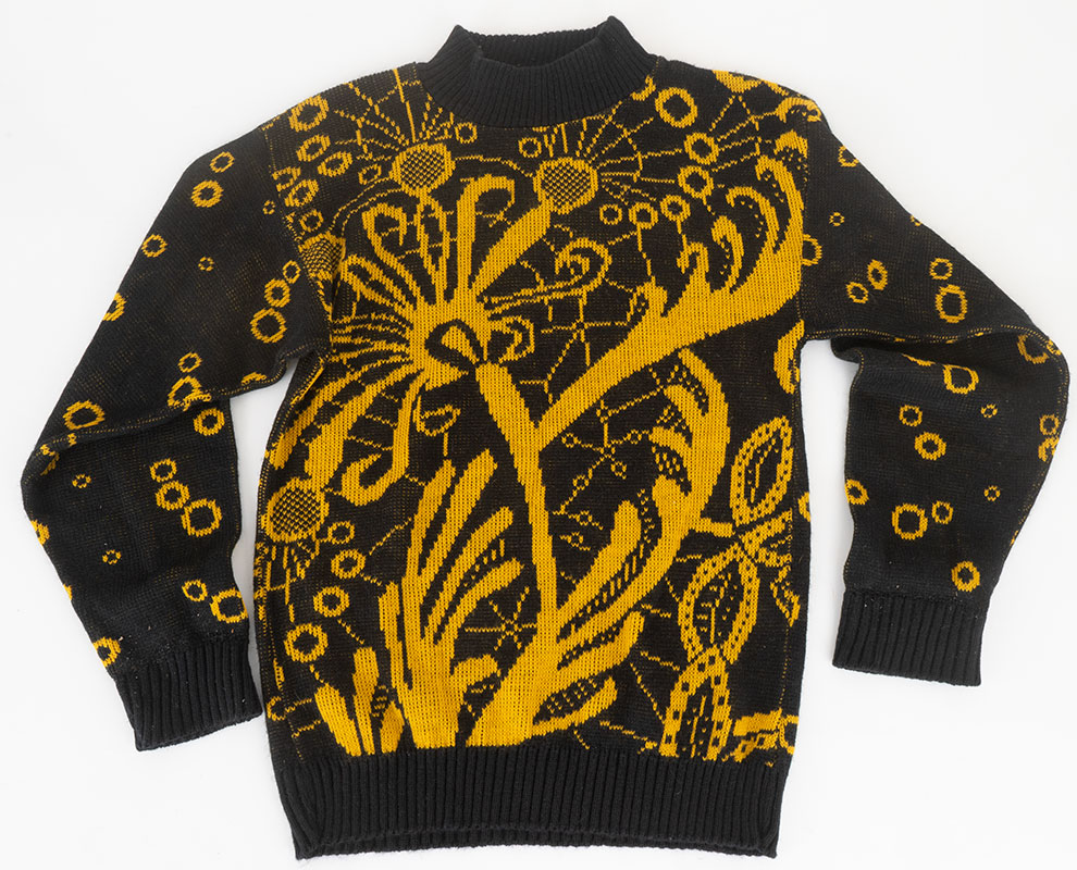 1960s Undersea Motif Graphic Sweater