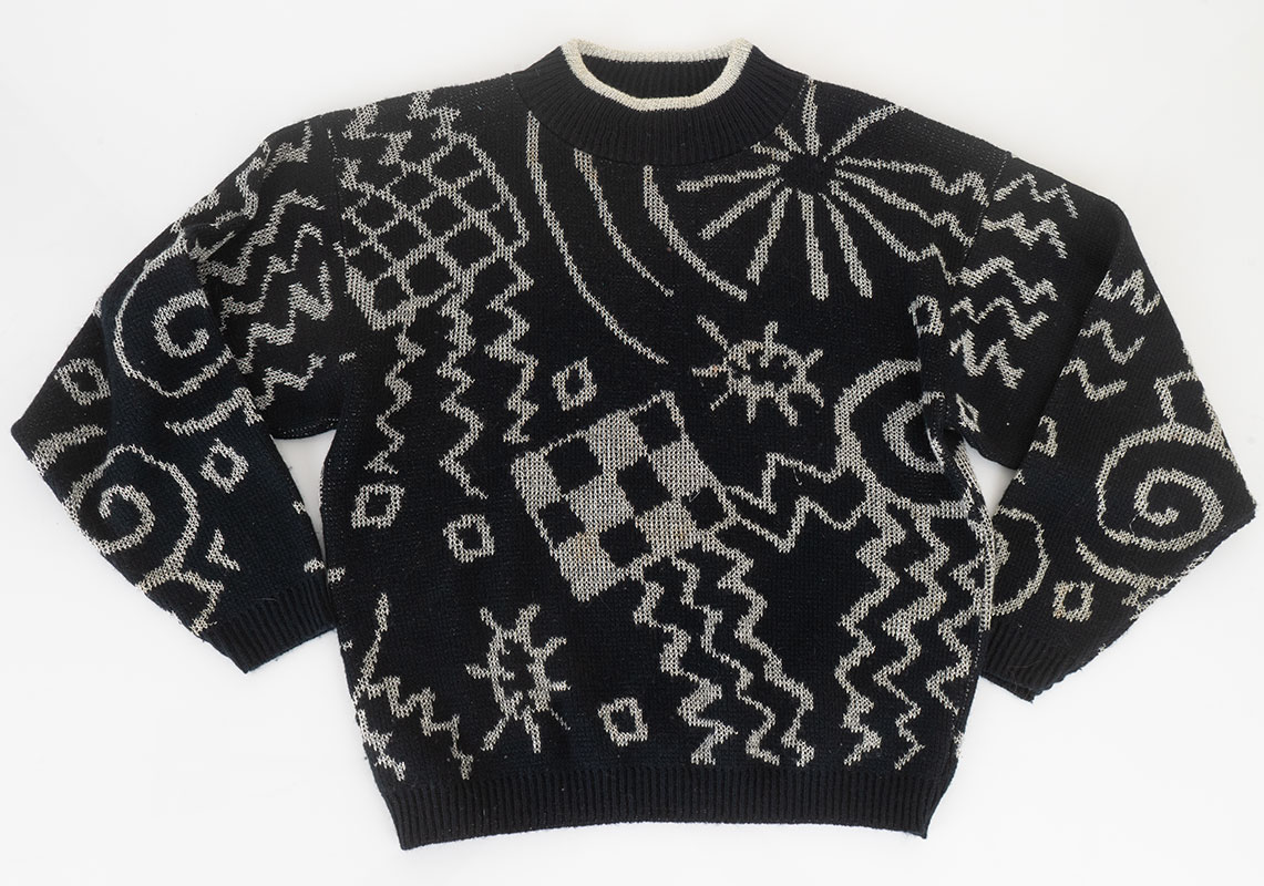 Amazing 1980s New Wave Sweater Unworn