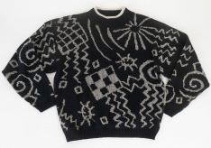 Amazing 1980s New Wave Sweater Unworn