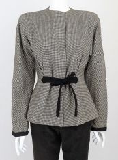 1940s Wool Check Tailored Jacket