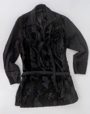 Vintage Flapper Era Black Velvet Tunic Top