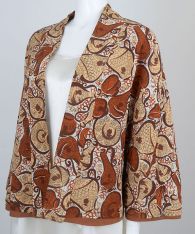 1940s Cape in Novelty Print Cold Rayon