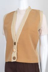 1960s Mod Cardigan Vest