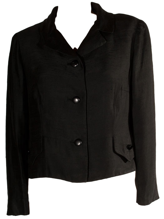 WinterSilks Silk Tailored Jacket for Women (XL size) silk black type Vintage Second Hand main image 1