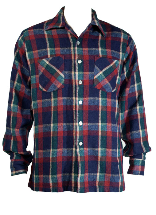 60s Wool Flannel Camp Shirt: Ballyhoovintage.com