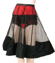 1950s Black Mesh Crinoline