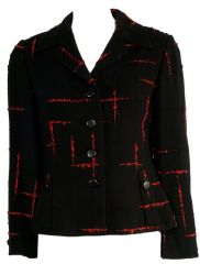 1950s Fitted Red and Black Jacket