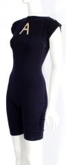 1920s Monogramed Knit Swimsuit