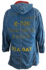1940s Denim Parka W/ Military Painted Markings