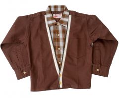 1950s Faux Cardigan front Boy's Shirt
