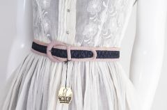 Lavender Gray and Rich Blue 30s Belt