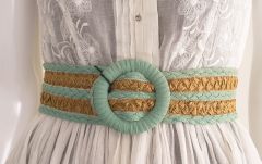 Wide Thirties Raffia Belt