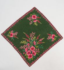 Vintage Poppies Flower Handkerchief