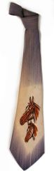 1950s Hand Painted Horse Tie