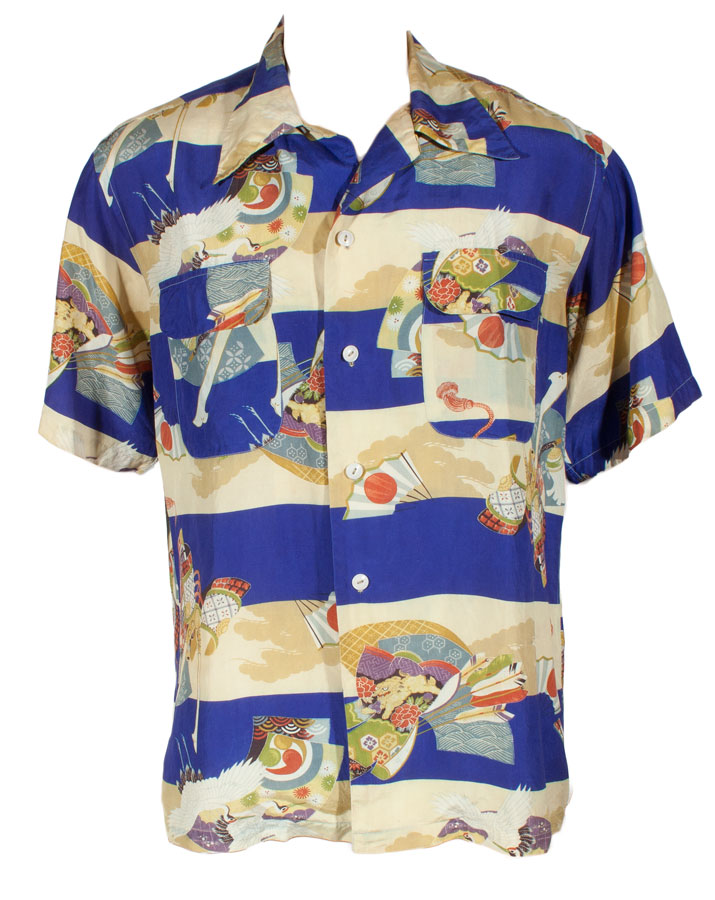 1950s Silk Japan Souvenir Shirt: Ballyhoovintage.com