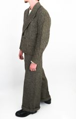 1930s Tweed Swingin' High Waist Wide Leg Suit