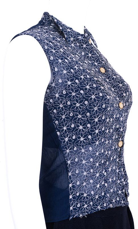 1950s Sheer Fitted Blouse 