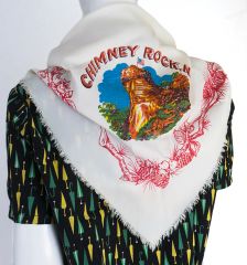 50s Souvenir Scarf Chimney Rock NC
