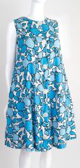 Early 1960s Flower Print Trapeze dress